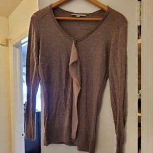 Ann taylor loft brown sweater shirt
